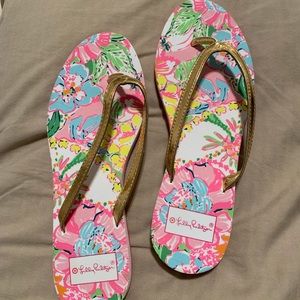 NEW Lilly Pulitzer size 8 flip flops